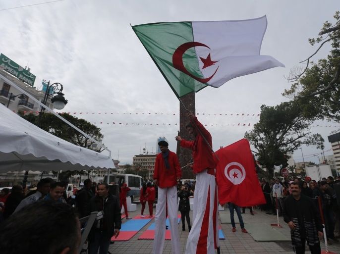 انطلاق احتفالات العاصمة التونسية بالذكرى 59 لأحداث بلدة "ساقية سيدي يوسف" بمحافظة الكاف شمال غرب البلاد على الحدود مع الجزائر (الأناضول)