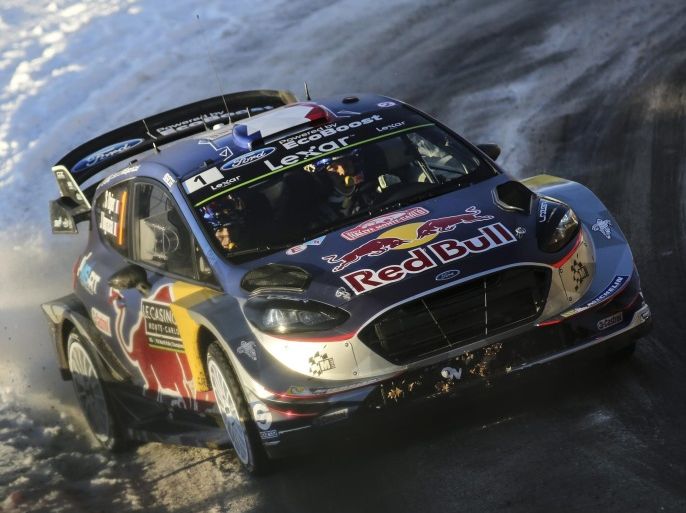 Sebastien Ogier of France driving his FORD FIESTA WRC during day 3 of the Rally Monte Carlo 2017 in Gap, France, 21 January 2017.