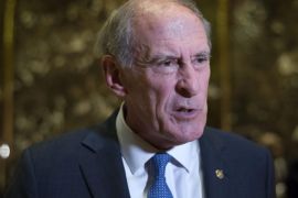 Indiana Senator Dan Coats speaks briefly with the press following his meeting with US President-elect Donald Trump at Trump Tower in New York, New York, USA, 30 November 2016.