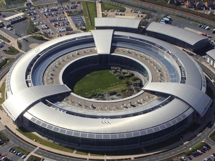 (FILE) An undated handout photograph by the British Ministry of Defence showing an aerial image of the British Government Communications Headquarters (GCHQ) in Cheltenham, Gloucestershire, west central England. Social media platforms like Facebook and Twitter are the "command-and-control networks of choice" for the Islamic State and other terrorist groups, the head of Britain's intelligence agency said 04 November 2014. GCHQ director Robert Hannigan alleged that the mostly US firms that run social media platforms are 'in denial over the part they play in facilitating terrorism.' He demanded they cooperate more enthusiastically with intelligence services to enable better monitoring of online traffic. EPA/GCHQ / BRITISH MINISTRY OF DEFEN *** Local Caption *** 51260447