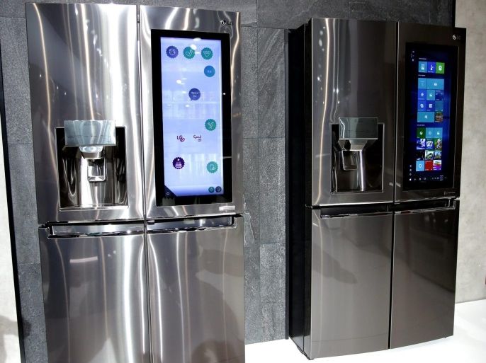 The LG Smart refrigerator on display at the 2017 International Consumer Electronics Show in Las Vegas, Nevada, USA, 05 January 2017. The annual CES which takes place from 5-8 January is a place where industry manufacturers, advertisers and tech-minded consumers converge to get a taste of new gadgets and innovations coming to the market each year.