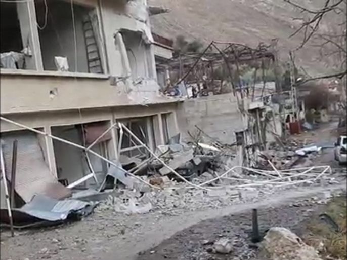 القصف يخلف دمارا واسعا في عين الفيجة بريف دمشق