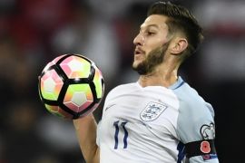 Britain Football Soccer - England v Scotland - 2018 World Cup Qualifying European Zone - Group F - Wembley Stadium, London, England - 11/11/16 England's Adam Lallana in action Reuters / Dylan Martinez Livepic EDITORIAL USE ONLY.