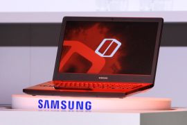 The Samsung Notebook Odyssey gaming laptop is displayed during a Samsung Electronics news conference at the 2017 CES in Las Vegas, Nevada January 4, 2017. REUTERS/Steve Marcus