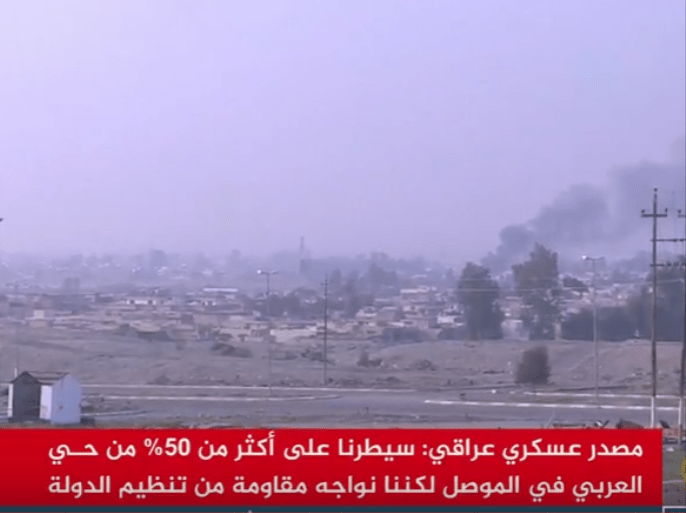 القوات العراقية قالت إنها واجهت مقاومة من مسلحي تنظيم الدولة في حي العربي شمالي مدينة الموصل