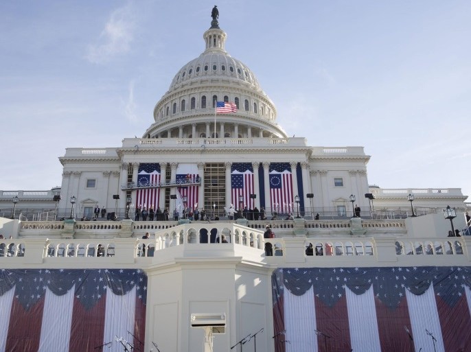 A general view of the West Front of the US Capitol during a dress rehearsal for the 58th Presidential Inauguration, in Washington, DC, USA, 15 January 2017. Donald Trump will be sworn-in as the 45th President of the United States during an Inauguration ceremony on the West Front of the US Capitol, 20 January 2017.