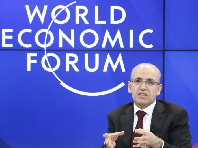 Mehmet Simsek, Deputy Prime Minister of Turkey attends the World Economic Forum (WEF) annual meeting in Davos, Switzerland January 20, 2017. REUTERS/Ruben Sprich