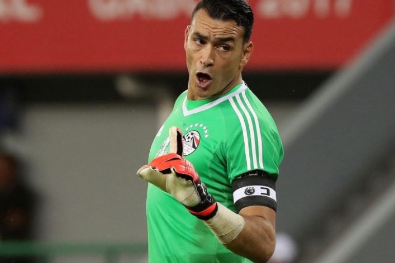 Essam Elhadary of Egypt during the 2017 Africa Cup of Nations match between Mali and Egypt at the Port Gentil Stadium in Gabon on 17 January 2017.