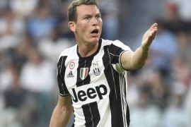 Football Soccer - Juventus v Sassuolo - Italian Serie A - Juventus stadium, Turin, Italy - 10/09/16 Juventus' Stephan Lichtsteiner reacts during the match against Sassuolo. REUTERS/Giorgio Perottino.