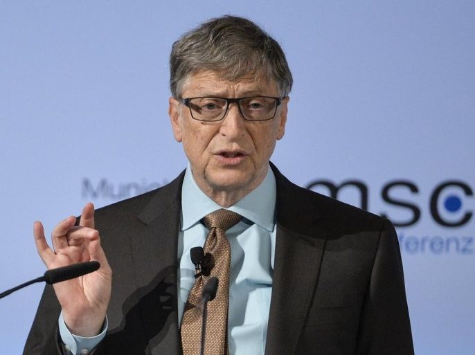 Microsoft founder Bill Gates speaks during the 53rd Munich Security Conference (MSC) in Munich, Germany, 18 February 2017. In their annual meeting, politicians and various experts and guests from around the world discuss issues surrounding global security from February 17 to 19.