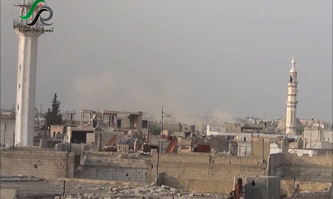 طيران النظام يشن غارات على مدينة تلبيسة بريف حمص