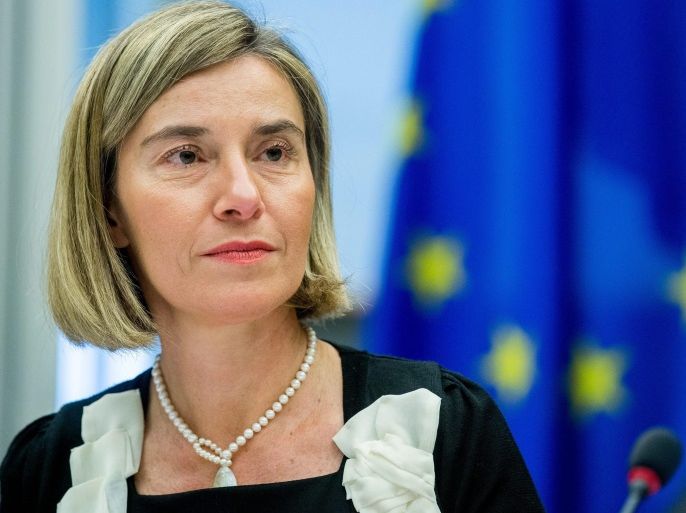 Federica Mogherini, the High Representative of the European Union for Foreign Affairs and Security Policy, attends a session of the European Parliament's Committee on Budgetary Control at the European Parliament in Brussels, Belgium, 30 January 2017. The Committee gathered to speak about the general budget of the EU.