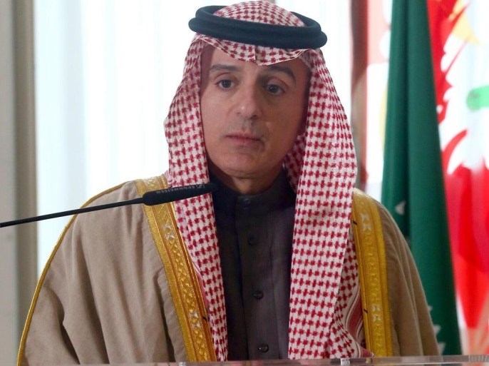 Saudi Minister of Foreign Affairs, Adel al-Jubeir, during the press conference with Italian Foreign Minister Angelino Alfano (not pictured), after their meeting at Farnesina Palace, Rome, Italy, 20 February 2017.