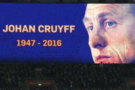 Football Soccer - England v Netherlands - International Friendly - Wembley Stadium, London, England - 29/3/16 General view as a minutes applause is held in the 14th minute of the match in honour of Johan Cruyff Action Images via Reuters / Andrew Couldridge Livepic EDITORIAL USE ONLY.