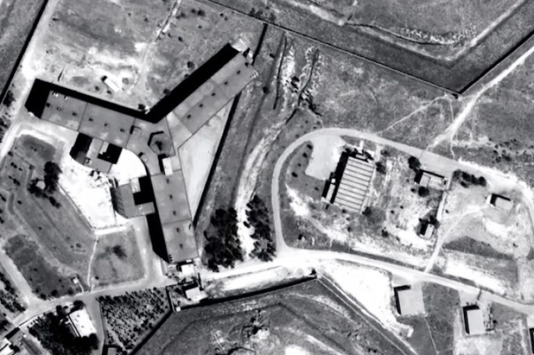 An undated handout photo made available by Amnesty International/Forensic Architecture shows Saydnaya prison in Syria. Amensty International reported on 06 February 2017 between 5.000 and 13.000 people have been executed in Saydnaya prison between September 2011 and December 2015. Most of them were civilian opposition supporters, Amnesty International says. EPA/AMENSTY INTERNATIONAL / FORENSIC ARCHITECTURE HANDOUT