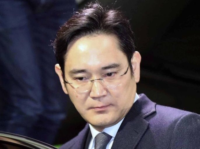 (FILE) - A file photo shows Lee Jae-yong, vice chairman of Samsung Electronics Co., getting into his car after concluding questioning at the special prosecutor's office in Seoul, South Korea, 14 February 2017 (issued 17 February 2017). According to reports on 17 February 2017, the Seoul Central District Court has approved the prosecution's request to arrest Samsung chief Lee Jae-yong, 48, over alleged bribery, embezzlement and perjury in connection to a corruption scandal involving Choi Soon-sil, a close friend of impeached South Korean President Park Geun-hye. Lee denied any wrongdoing, media added. EPA/YONHAP SOUTH KOREA OUT