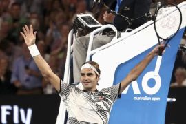 Tennis - Australian Open - Melbourne Park, Melbourne, Australia - 29/1/17 Switzerland's Roger Federer celebrates after winning his Men's singles final match against Spain's Rafael Nadal. REUTERS/Scott Barbour/Pool