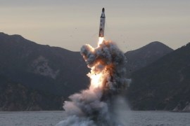 (FILE) - An undated file photo released by the North Korean Central News Agency (KCNA), the state news agency of North Korea, shows an 'underwater test-fire of strategic submarine ballistic missile' conducted at an undisclosed location in North Korea. According to reports quoting South Korea's military, North Korea has test-fired an unidentified type of ballistic missile at 07:55 local time on 12 February 2017, from the Banghyon air base in the country's western pro
