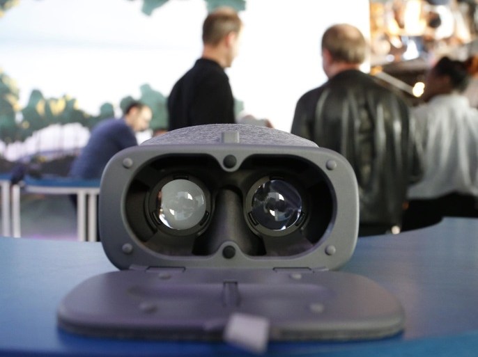 The new Google Daydream View headset on display during a Google product event in San Francisco, California, USA, 04 October 2016.