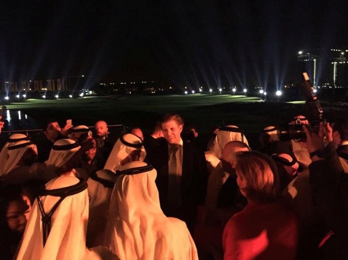 U.S. President Donald Trump's son Eric Trump attends the opening ceremony of the Trump International Golf Club in Dubai, United Arab Emirates, February 18, 2017. REUTERS/William Maclean