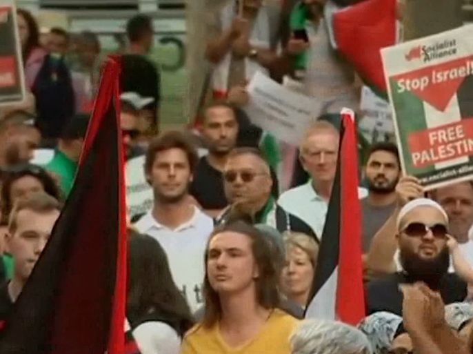 احتج المئات في مدينة سيدني على زيارة رئيس الوزراء الإسرائيلي بنيامين نتنياهو