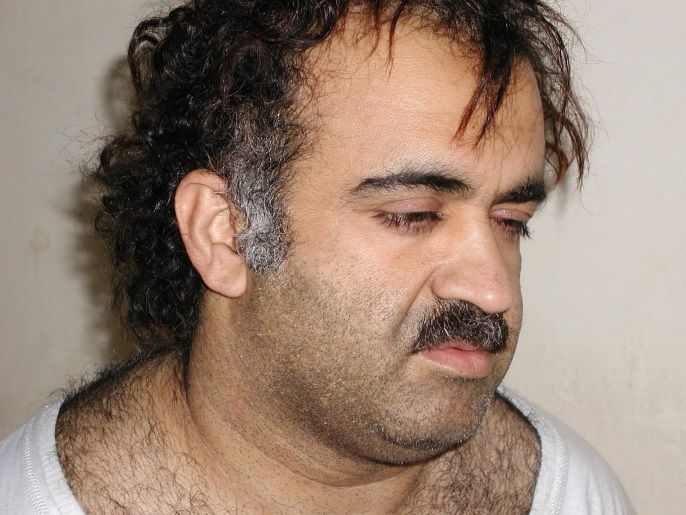 Khalid Sheikh Mohammed is shown in this file photograph during his arrest on March 1, 2003. Jurors deciding the fate of a son in law of Osama bin Laden will not hear testimony from the accused mastermind of the September 11 attacks, Khalid Sheikh Mohammed, a U.S. judge ruled on March 18, 2014. REUTERS/Courtesy U.S.News & World Report/Files (UNITED STATES - Tags: CRIME LAW CIVIL UNREST POLITICS)