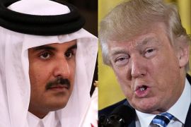 كومبو لأمير قطر الشيخ تميم والرئيس الامريكي ترمب