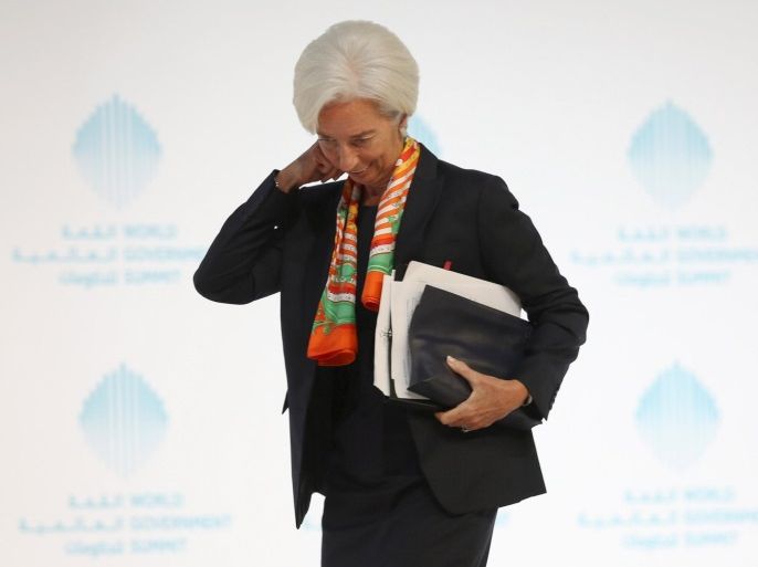 International Monetary Fund (IMF) Managing Director Christine Lagarde attends the World Government Summit in Dubai, United Arab Emirates, February 12, 2017. REUTERS/Stringer
