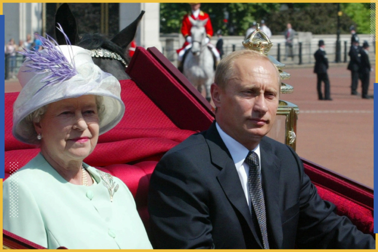الملكة "إليزابيث" و "فلاديمير بوتين" (رويترز)