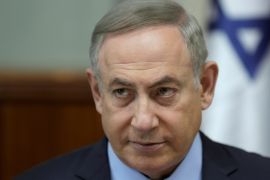 Israeli Prime Minister Benjamin Netanyahu attends the weekly cabinet meeting at his office in Jerusalem March 5, 2017. REUTERS/Abir Sultan/Pool