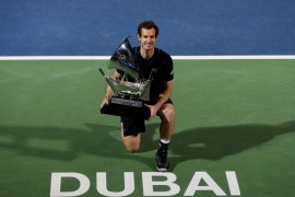 Tennis - Dubai Open - Men's Singles - Final- Andy Murray of Britain v Fernando Verdasco of Spain - Dubai, UAE - 04/03/2017- Andy Murray poses with his trophy. REUTERS/Ahmed Jadallah