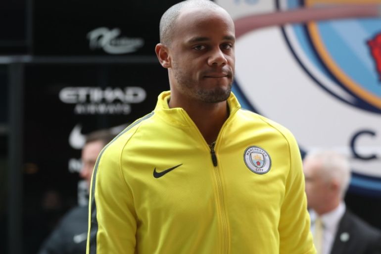 MIDDLESBROUGH, ENGLAND - MARCH 11: Vincent Kompany of Manchester City arrives at the stadium ahead of The Emirates FA Cup Quarter-Final match between Middlesbrough and Manchester City at Riverside Stadium on March 11, 2017 in Middlesbrough, England. (Photo by Ian MacNicol/Getty Images)