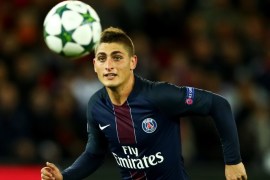 PARIS, FRANCE - OCTOBER 19: Marco Verratti of PSG in action during the Group A, UEFA Champions League match between Paris Saint-Germain Football Club and Fussball Club Basel 1893 at Parc des Princes on October 19, 2016 in Paris, France. (Photo by Dean Mouhtaropoulos/Getty Images)