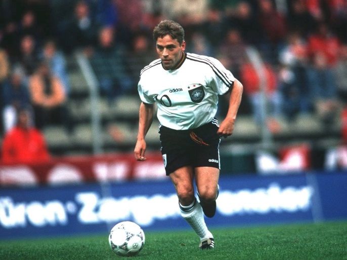 GERMANY - MAY 15: FUSSBALL: DFB - TEAM/DEUTSCHLAND 15.05.96, Thomas HAESSLER/GER (Photo by Bongarts/Getty Images)