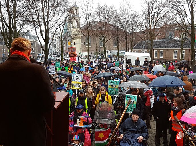 تظاهرة مناهضة للعنصرية في هولندا