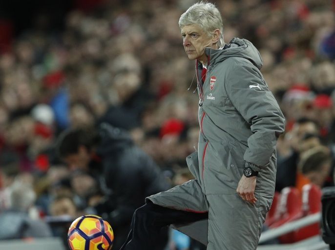 Britain Soccer Football - Liverpool v Arsenal - Premier League - Anfield - 4/3/17 Arsenal manager Arsene Wenger Action Images via Reuters / Lee Smith Livepic EDITORIAL USE ONLY. No use with unauthorized audio, video, data, fixture lists, club/league logos or