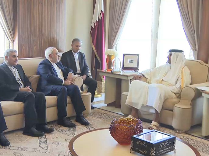 استقبل أمير دولة قطر الشيخ تميم بن حمد آل ثاني وزير الخارجية الإيراني محمد جواد ظريف. وأوردت وكالة الأنباء القطرية أنه جرى خلال هذا اللقاء