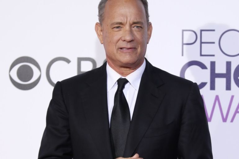 Actor Tom Hanks arrives at the People's Choice Awards 2017 in Los Angeles, California, U.S., January 18, 2017. REUTERS/Danny Moloshok