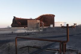 A damaged tank is seen at the oil port of Ras Lanuf, Libya January 11, 2017. Picture taken January 11, 2017. REUTERS/Esam Omran Al-Fetori