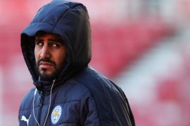 Britain Football Soccer - Middlesbrough v Leicester City - Premier League - The Riverside Stadium - 2/1/17 Leicester City's Riyad Mahrez before the match Reuters / Scott Heppell Livepic EDITORIAL USE ONLY. No use with unauthorized audio, video, data, fixture lists, club/league logos or
