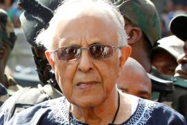 Veteran South African anti-apartheid activist Ahmed Kathrada looks on during the ANC's centenary celebration in Bloemfontein, South Africa, January 8, 2012. Picture taken January 8, 2012. REUTERS/Siphiwe Sibeko