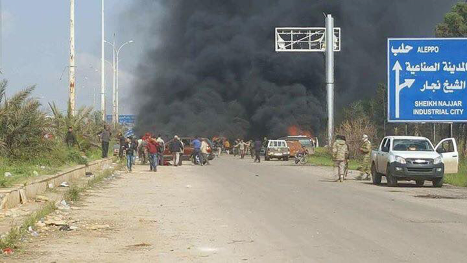 ‪الانفجار وقع على بعد أمتار من الحافلات المخصصة للخارجين من كفريا والفوعة‬  (ناشطون)