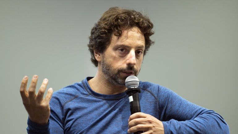 Google co-founder Sergey Brin speaks to the media following presentations at a media preview of Google's prototype autonomous vehicles in Moutain View, California September 29, 2015. REUTERS/Elijah Nouvelage