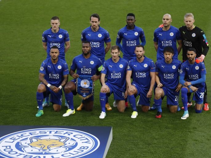 Britain Football Soccer - Leicester City v Atletico Madrid - UEFA Champions League Quarter Final Second Leg - King Power Stadium, Leicester, England - 18/4/17 Leicester City team group before the match Action Images via Reuters / Carl Recine Livepic