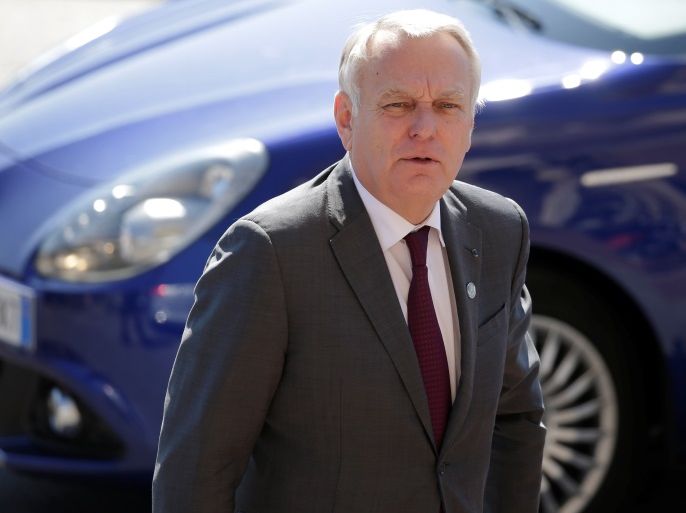 France's Foreign Minister Jean-Marc Ayrault arrives to attend a bilateral meeting during a G7 for foreign ministers in Lucca, Italy April 10, 2017. REUTERS/Max Rossi