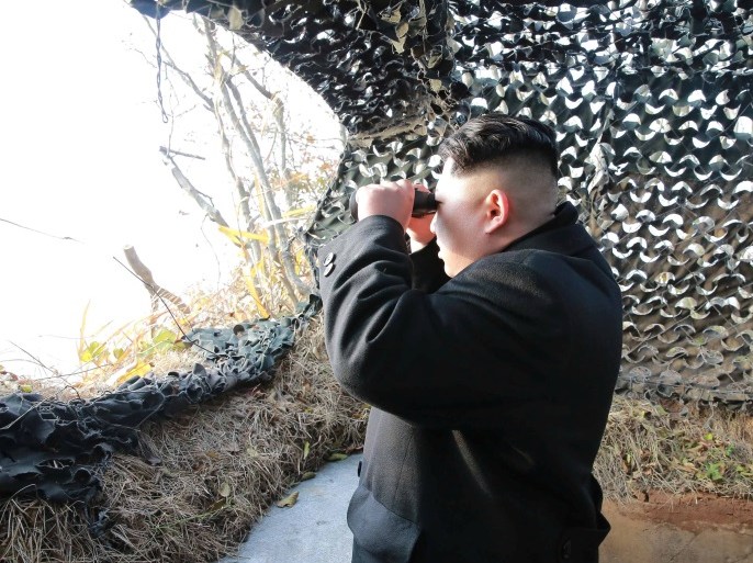 North Korean leader Kim Jung-un inspects Galido outpost and Jangjedo defending force located in the far south of Southwest sea in North Korea in this undated photo released by North Korea's Korean Central News Agency (KCNA) in Pyongyang November 13, 2016. REUTERS/KCNA ATTENTION EDITORS - THIS PICTURE WAS PROVIDED BY A THIRD PARTY. REUTERS IS UNABLE TO INDEPENDENTLY VERIFY THE AUTHENTICITY, CONTENT, LOCATION OR DATE OF THIS IMAGE. FOR EDITORIAL USE ONLY. NOT FOR SALE