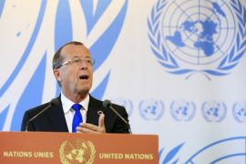 U.N. Special Representative and Head of the United Nations Support Mission in Libya, Martin Kobler talks to the media after his address to the 33rd Human Rights Council at the United Nations in Geneva, Switzerland, September 27, 2016. REUTERS/Pierre Albouy