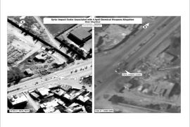 البنتاغون يتنشر الصور الأولية للمطار السوري المستهدف ( المصدر وزارة الدفاع الأمريكية )