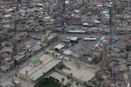 قصف مدفعي على جامع النوري في الموصل