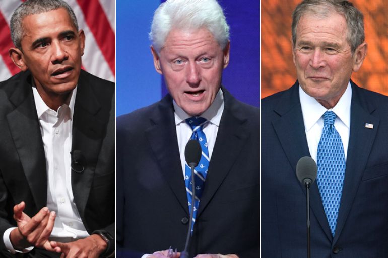 Bill Clinton, Barak Obama, George w. Bush